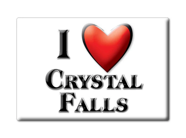 Crystal Falls, Iron County, Michigan - Fridge Magnet Souvenir