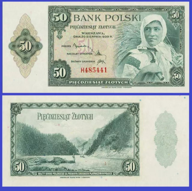 Poland  50 zlotych  1939 -   Copy