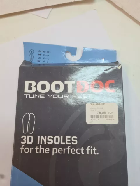 Semelles 3D Insoles Classic S7 Bootdoc Taille S Eu 36/38,5 3