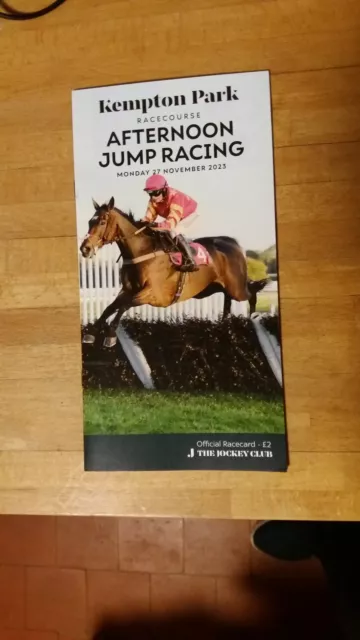 Kempton Jump Race Card 27/11/23 2023 listed mares Coquelicot