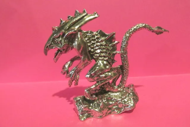 Highly Detailed Pewter  Monster Dragon Figurine