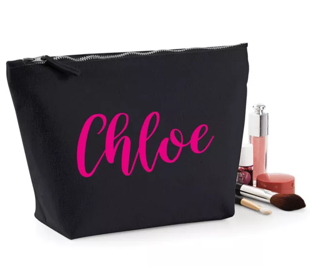 Personalised Make Up Bag Any Name Birthday Present Mothers Day Custom Gift