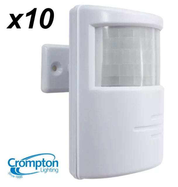 10x Crompton PIR Motion Sensor - for Outdoor Security Lights / Floodlights WHITE