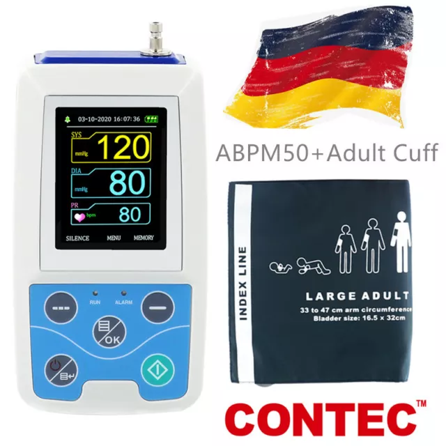 CONTEC ABPM50 Ambulantes elektronisches Blutdruckmessgerät Mit Software DE stock