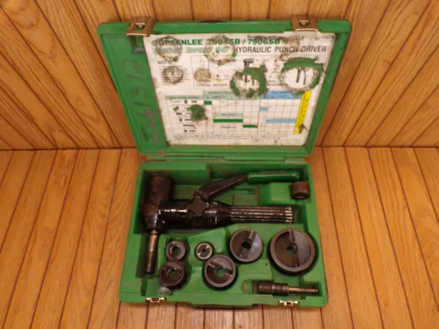 Greenlee 7906Sb Quick Draw 90 Hydraulic Punch Driver Knockout Tested With Case