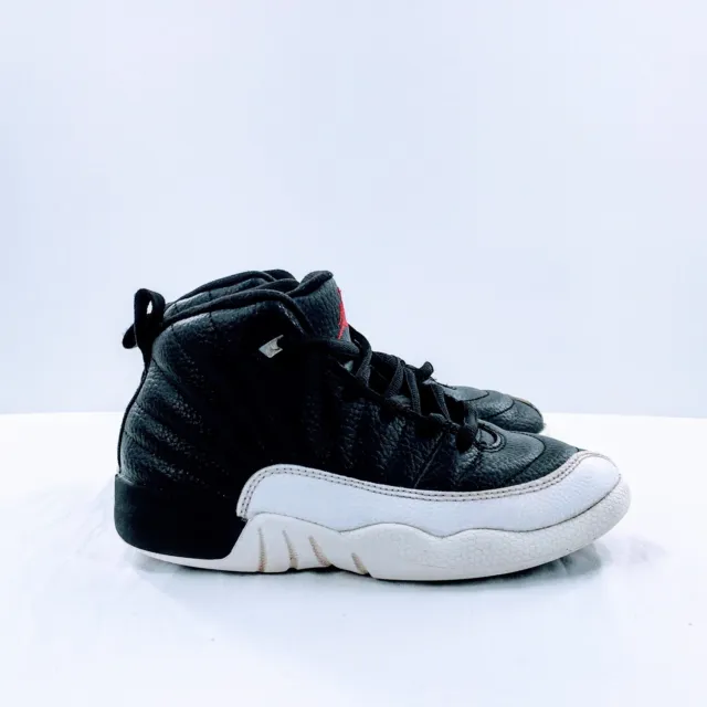 Nike Air Jordan Retro 12 XII Black White Playoff Preschool PS Size 2Y