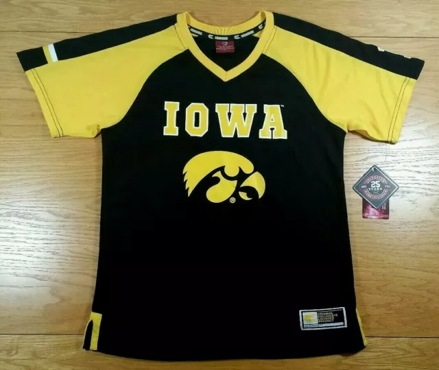 IOWA HAWKEYES Colosseum 100% Polyester Jersey-Style Shirt Size S Women's Small