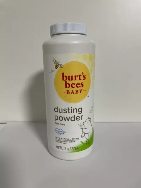 Burt's Bees Baby Bee Dusting Powder Talc Free Pediatrician Tested 7.5 oz. Sealed