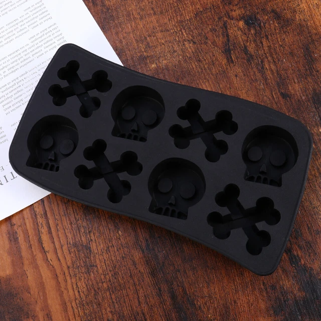 2 pz ciotola per ghiaccio teschio stampi per cubetti di ghiaccio in silicone macchina per ghiaccio muffa