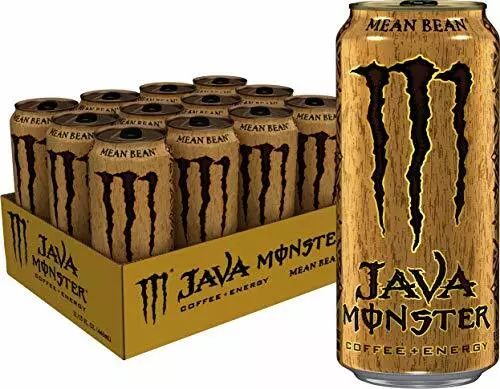 Monster Energy Java Monster Mean Bean Coffee + Energy Drink 15 oz (Pack of 12)