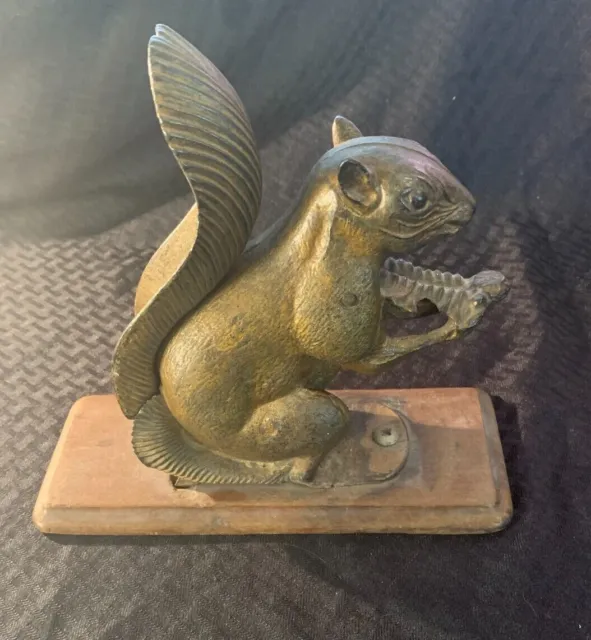 Antique Late 1800's FA Humphrey Cast Iron Nicely Detailed Squirrel Nut Cracker