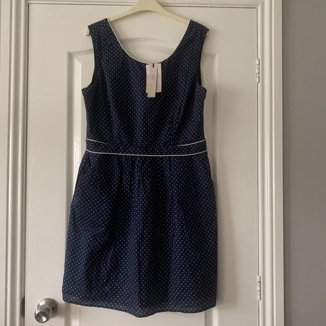 BNWT OLIVER BONAS Poem Navy Mini Spot Daisy 100 Cotton Dress