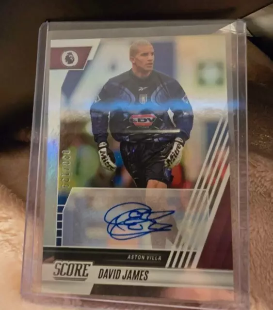 Panini Card  Goalkeeper David James 30/199 autograph football score card