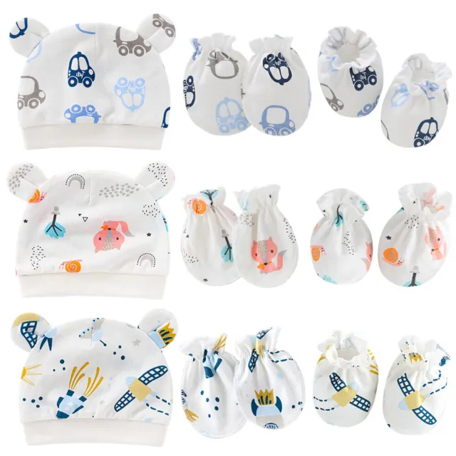 Neugeborenen Hut Handschuhe Socken Set Baby Warme Mützen Socken Jungen Und ▲R