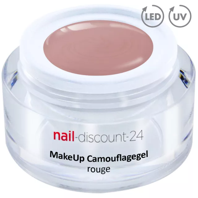 Premium XL Camouflage UV Gel Make Up rouge 15ml Aufbau Nagel Cover Aufbau LED