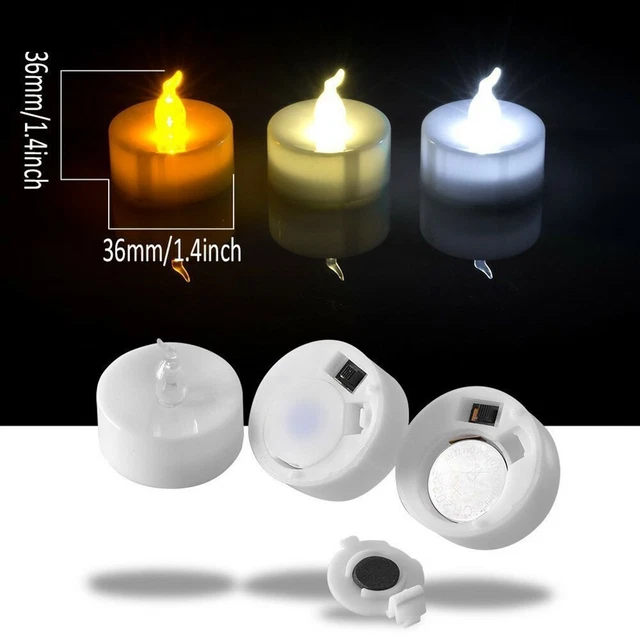 12PCS/Set Flickering Battery Operated Flameless LED Candle Lights Home Wedding