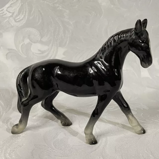 Vintage Bone China Miniature HORSE Figurine Made in Japan w/Label