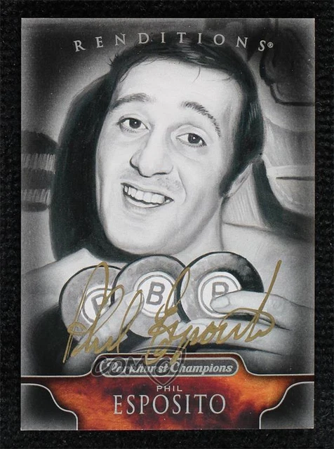 2011-12 Upper Deck Parkhurst Champions Renditions Phil Esposito #154 Auto HOF