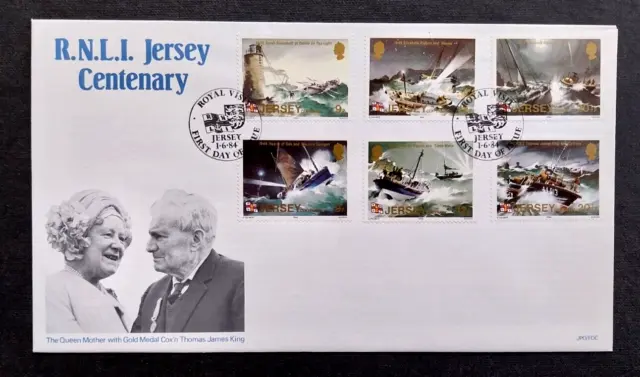 Jersey Rnli Centenary 1984 Stamps First Day Cover