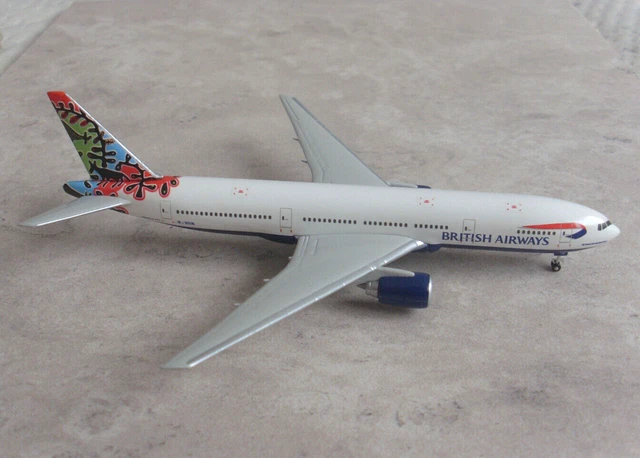 Avion Miniature Herpa 1/500 – British Airways B777-200 – Métal – Hong Kong