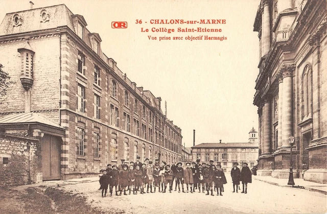 Cpa 51 Chalons Sur Marne Le College St Etienne View Lens Hermagis Cpa 51 Chalons Sur Marne Le College St Etienne View Lens Hermagis