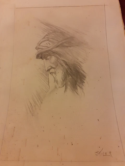 ORIGINAL PRE RAPHAELITE Pencil Drawing Of Christ Crucifixion £90.00 ...