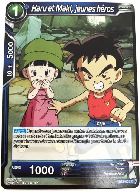 Carte DRAGON BALL SUPER : HARU ET MAKI, JEUNES HEROS - BT2-053 C