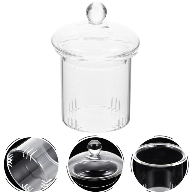 1 juego de colador de té extraíble con tapa vidrio filtro de té tapa empinador de té