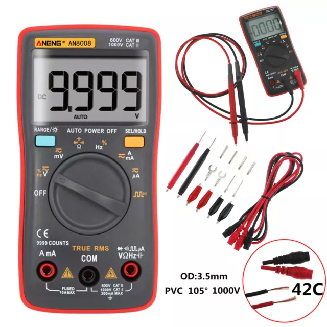 fr AN8008 Digital Multimeter High-precision Multimetro Tester Household Accessor 3