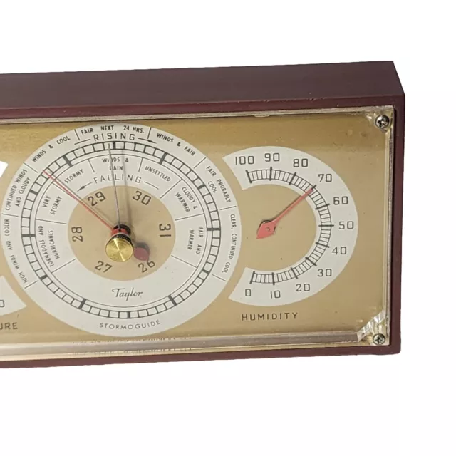 VTG Stormoguide Weather Taylor Instruments  Desktop Barometer Thermometer