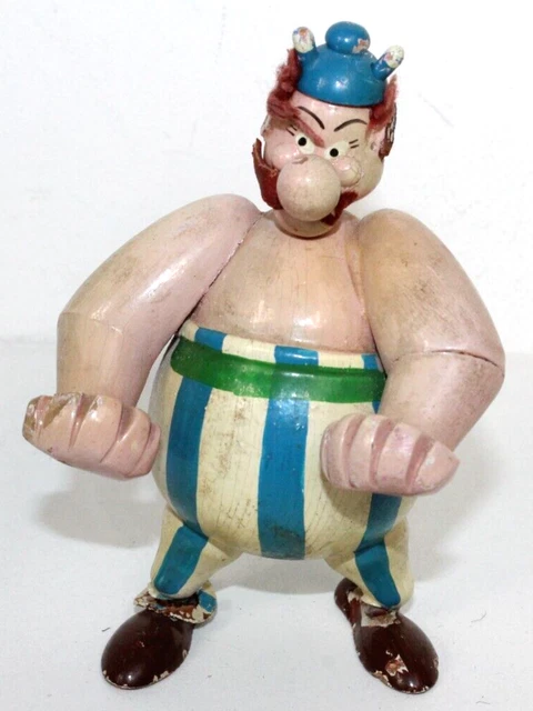 FIGURINE GOULA BOIS peint ressort SOURIS avec fromage à la main 1970 Etat moyen EUR 3,00 - FR