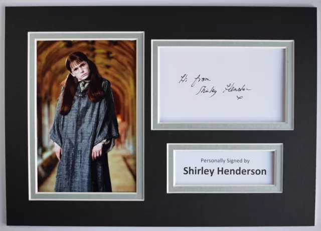 Shirley Henderson Signed Autograph A4 photo display Harry Potter Film AFTAL COA