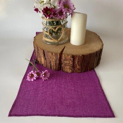 Light Purple  Handmade 100% Natural Hessian Burlap Table Runner 30cm x 150cm