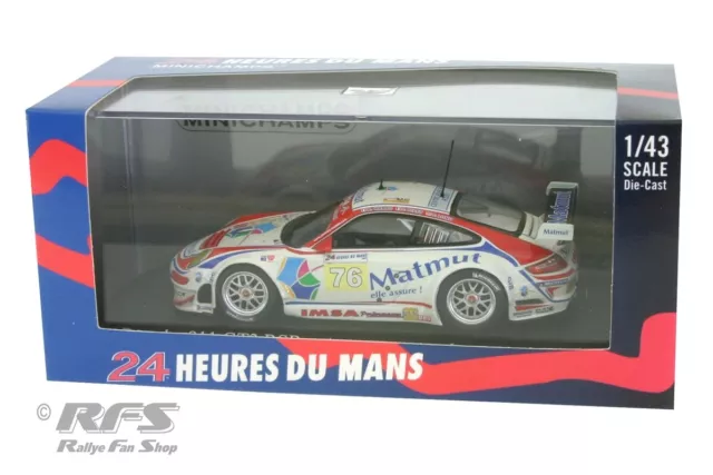 Porsche 911 997 GT3 RSR 24h Le Mans 2009 IMSA Performance Matmut 1:43 Minichamps