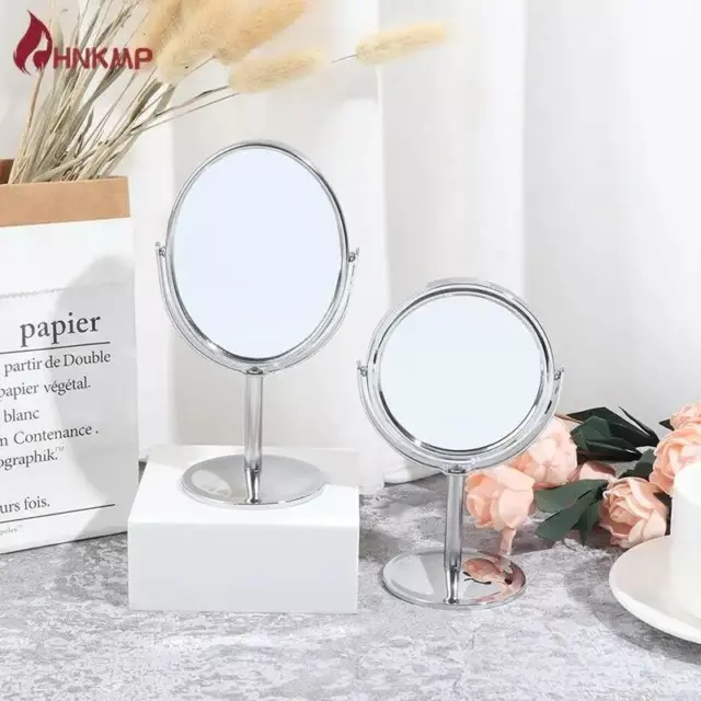 Double Sided Swivel Vanity Mirror with 3 x Magnification,Tabletop Makeup Mirror