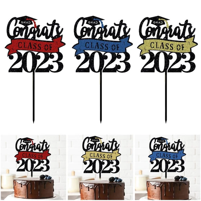 CLASS OF 2023 Cake Topper Cake 2023 Graduation Party Cake Decoration 8