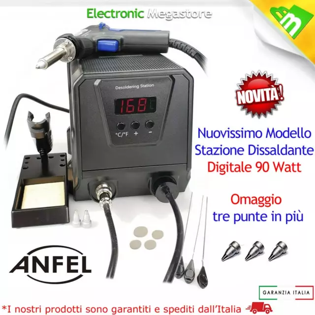 Dissaldatore Stazione Aspira Stagno Dissaldante Elettrico Gun Desoldering Punte