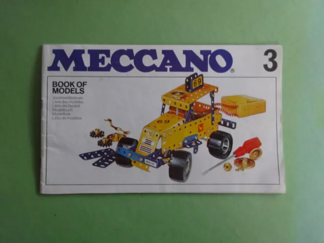 Meccano Instructions Book of models Outfit No.3, Vintage item