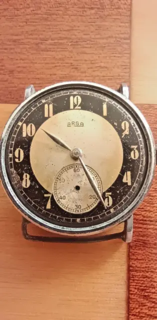 Vintage ARSA Wehrmachtswerk AS 1130 World War II watch 1940s
