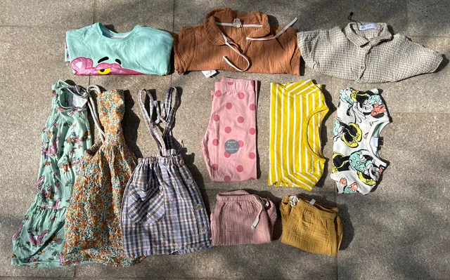girls capsule bundle wardrobe t-shirt skirt zara Mini Boden Lii Lu age 4-5