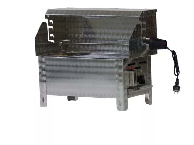Gasgrill Gastrobräter für ERDGAS 1 flammig mit Grillrost und Spießaufsatz