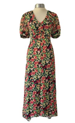 Designer Paul & Joe Floral Print Tea Dress Long Maxi Dress Cocktail Party 12-14
