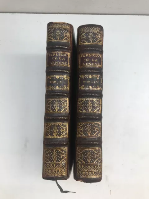 BIBLE EXPLICATION DU LIVRE DE LA GENESE 1732 RELIGION Mystères de JESUS  2 VOL.