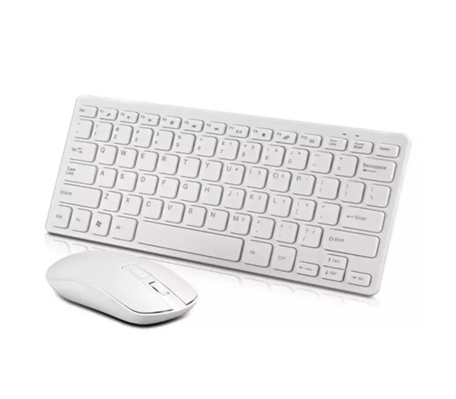Kit Tastiera Mouse Wireless Slim Senza Fili 2.4G PC Desktop Computer SJ-D001