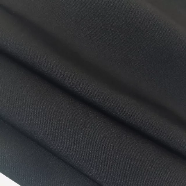 Black Tomesode Skinny #B 6x35 Vintage Silk Japanese Kimono Fabric Panel