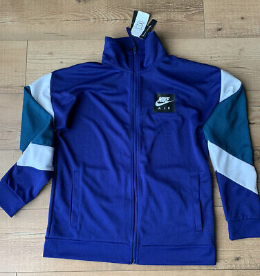 Nike NSW Air Jacket uomo cerniera intera maglione medio blu AJ5321-590