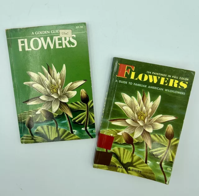 PAIR of Golden Press Guide North American Wildflowers 1950 & 1962 Zim Martin