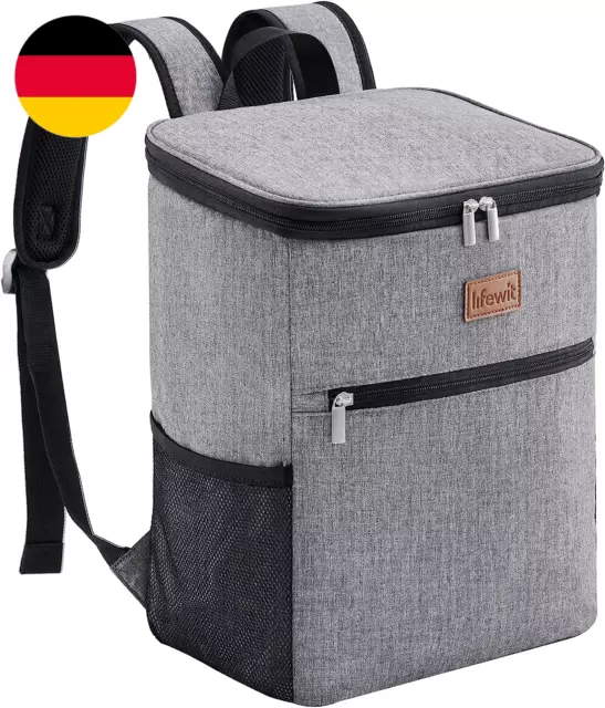 Lifewit 24L Kühl Rucksack Kühlrucksack Kühltasche Picknicktasche Groß Isoliert C