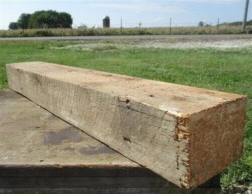 Reclaimed Barn Beam Wood Shelf, Architectural Salvage Fireplace Mantel a37,