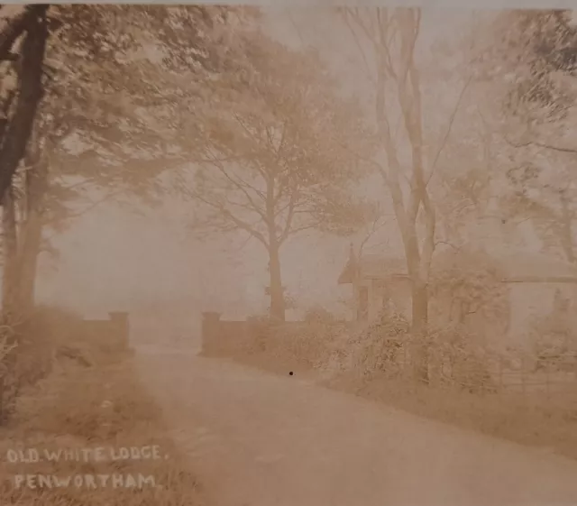 Preston Penwortham Old White Lodge Lancashire RP Real Photo Postcard A22